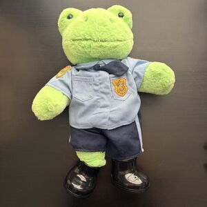 Build-A-Bear Workshop Green Frog Stuffed Animal Police Officer Uniform